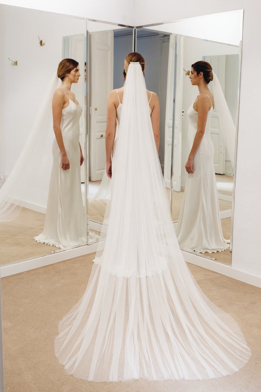 velo tul de seda atelier novias madrid
